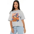 thumbnail image 1 of Sesame Street Run Run Grover Women's Boxy Cropped T-Shirt Casual Graphic Tee, 1 of 4
