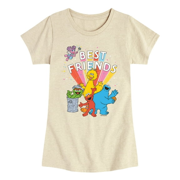 Sesame Street - SS Best Friends - Youth Girls Short Sleeve T-Shirt