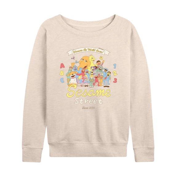 Sesame Street - SS Famous Group - Women's French Terry Long Sleeve Pullover