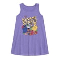 thumbnail image 1 of Sesame Street - SS Group Flowers -Toddler And Youth Girls Short Sleeve Aline Dress, 1 of 3