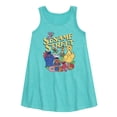 thumbnail image 1 of Sesame Street - SS Group Flowers -Toddler And Youth Girls Short Sleeve Aline Dress, 1 of 3