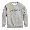 thumbnail image 1 of Sesame Street - Group Horizontal Chest - Youth Boys Crew Fleece Sweatshirt, 1 of 4