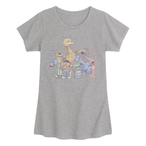 Sesame Street - SS Group - Youth Girls Short Sleeve T-Shirt