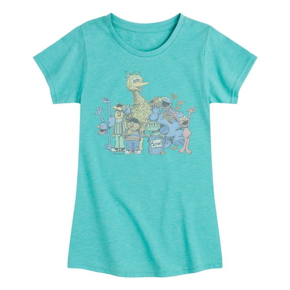 Sesame Street - SS Group - Youth Girls Short Sleeve T-Shirt