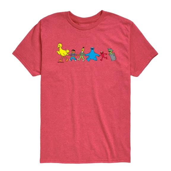 Sesame Street - Group Horizontal Chest - Youth Boys Short Sleeve Graphic T-Shirt