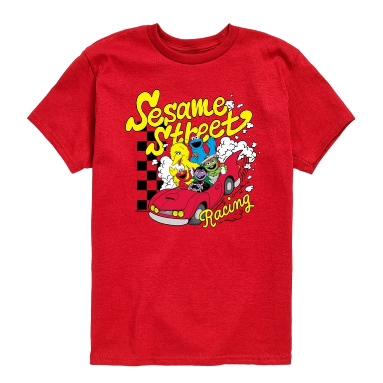 Sesame Street - Racing - Youth Boys Short Sleeve Graphic T-Shirt