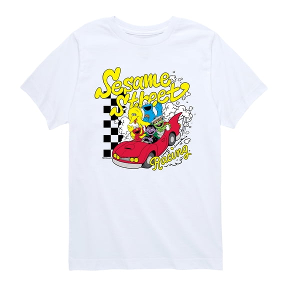 Sesame Street - Racing - Youth Boys Short Sleeve Graphic T-Shirt