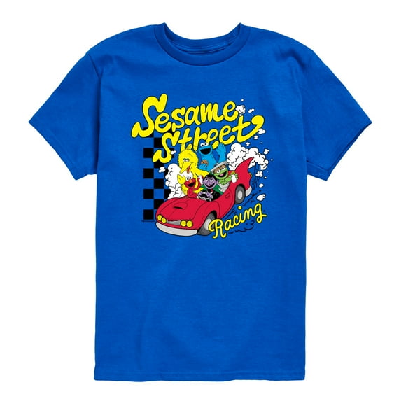 Sesame Street - Racing - Youth Boys Short Sleeve Graphic T-Shirt