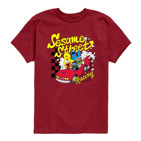 Sesame Street - Racing - Youth Boys Short Sleeve Graphic T-Shirt