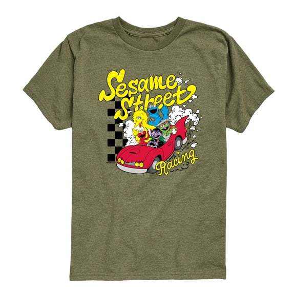 Sesame Street - Racing - Youth Boys Short Sleeve Graphic T-Shirt