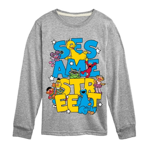 Sesame Street - Sesame Street Stacked  - Youth Boys Long Sleeve Graphic T-Shirt