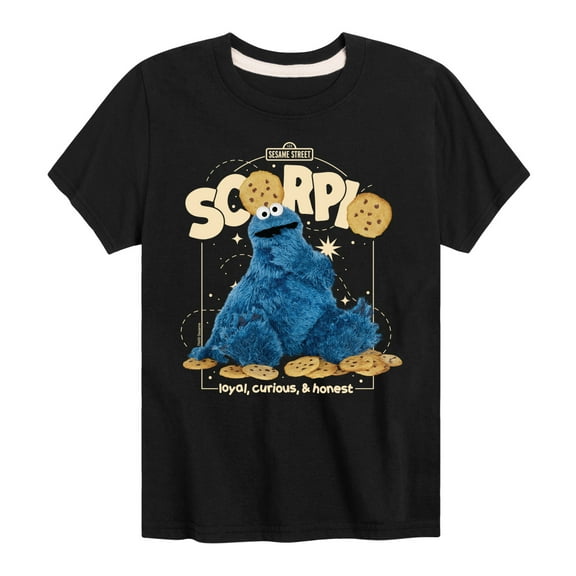 Sesame Street - Scorpio Cookie Monster - Toddler and Youth Short Sleeve Graphic T-Shirt
