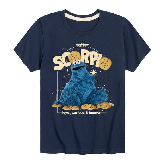 Sesame Street - Scorpio Cookie Monster - Toddler and Youth Short Sleeve Graphic T-Shirt