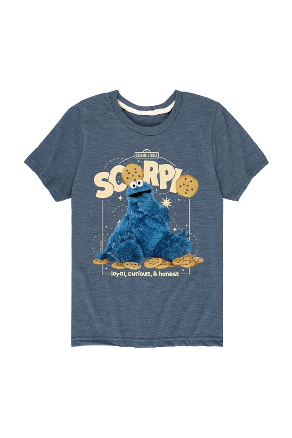 - Scorpio Cookie Monster - Toddler and Youth Short Sleeve Graphic T-Shirt