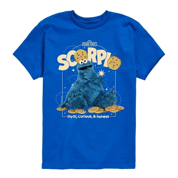 Sesame Street - Scorpio Cookie Monster - Toddler and Youth Short Sleeve Graphic T-Shirt