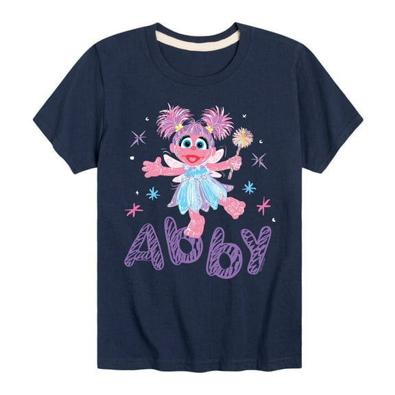 Sesame Street - Scribble Abby Cadabby - Toddler and Youth Short Sleeve Graphic T-Shirt