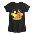 thumbnail image 1 of Sesame Street - Scribble Big Bird Snuffleupagus - Girls Fitted Short Sleeve Graphic T-Shirt, 1 of 4