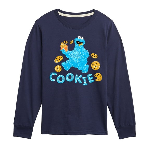 Sesame Street - Scribble Cookie Monster - Toddler and Youth Long Sleeve T-Shirt