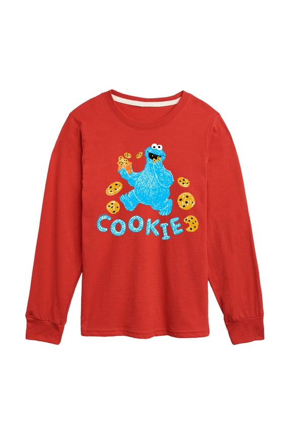 - Scribble Cookie Monster - Toddler and Youth Long Sleeve T-Shirt
