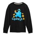 thumbnail image 1 of Sesame Street - Scribble Cookie Monster - Toddler and Youth Long Sleeve T-Shirt, 1 of 4