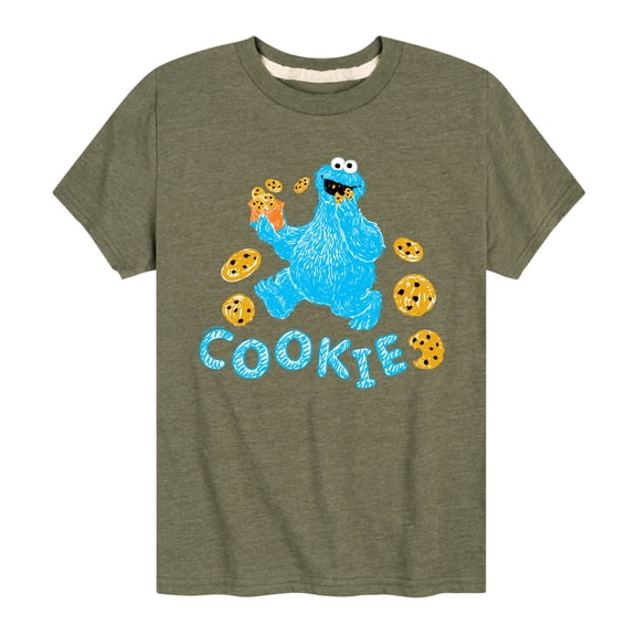 Sesame Street - Scribble Cookie Monster - Toddler and Youth Short Sleeve Graphic T-Shirt