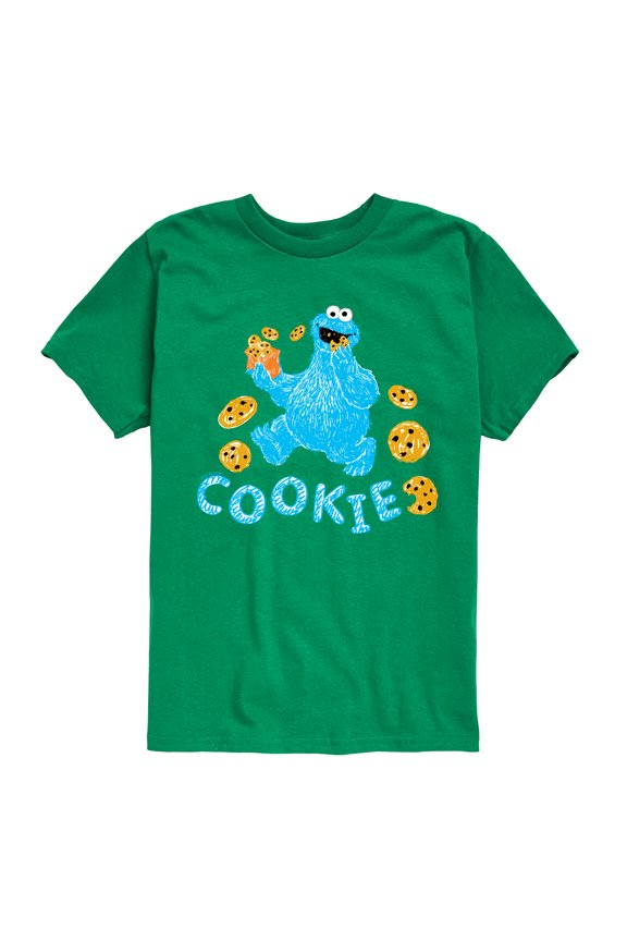 - Scribble Cookie Monster - Toddler and Youth Short Sleeve Graphic T-Shirt