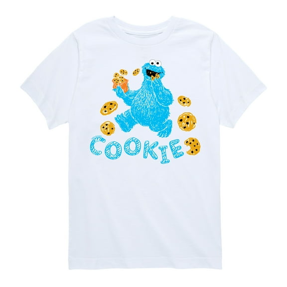 Sesame Street - Scribble Cookie Monster - Toddler and Youth Short Sleeve Graphic T-Shirt