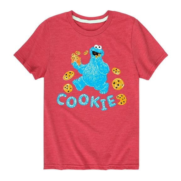 Sesame Street - Scribble Cookie Monster - Toddler and Youth Short Sleeve Graphic T-Shirt