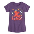 thumbnail image 1 of Sesame Street - Scribble Elmo - Girls Fitted Short Sleeve Graphic T-Shirt, 1 of 4