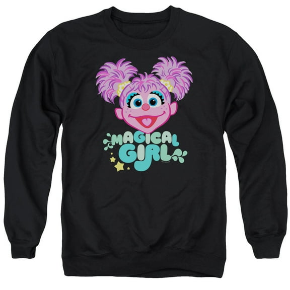 Sesame Street Scribble Head Adult Crewneck Sweatshirt Black