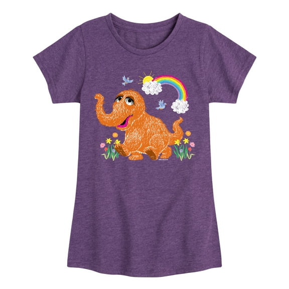Sesame Street - Scribble Snuffleupagus - Toddler Girls Short Sleeve Graphic T-Shirt