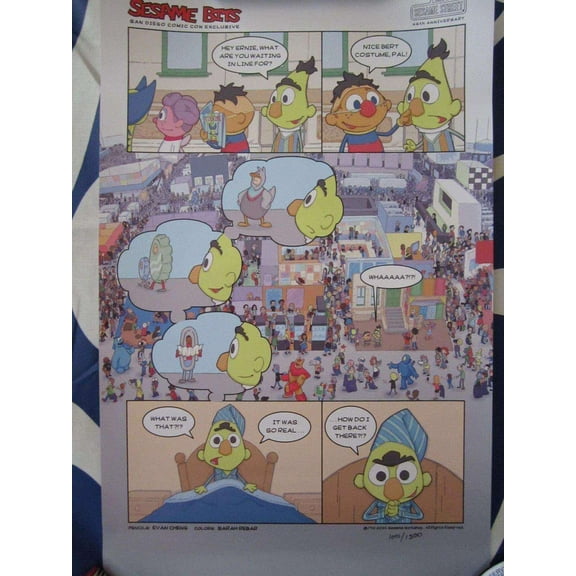 Sesame Street Sesame Bits 2014 Comic-Con 11x17 inch mini poster