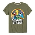 thumbnail image 1 of Sesame Street - Sesame Group Rainbow - Toddler and Youth Short Sleeve Graphic T-Shirt, 1 of 5