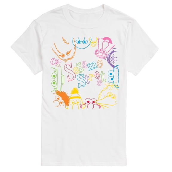 Sesame Street - Sesame Street Collage Oversized - Adult Short Sleeve Graphic T-Shirt