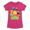 thumbnail image 1 of Sesame Street - Group - Girls Fitted Short Sleeve Graphic T-Shirt, 1 of 4