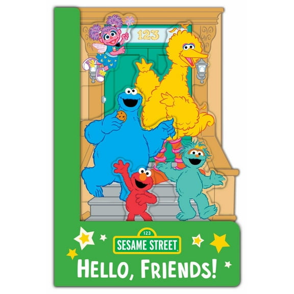 Sesame Street: Hello, Friends! (a Sesame Street Elmo and Friends Shaped Novelty Board Book for Babies and Toddlers) (Board Book)