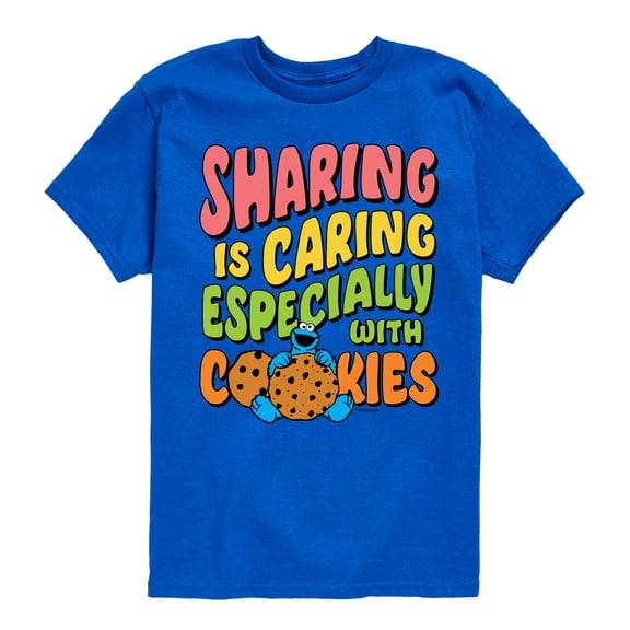 Sesame Street - Sharing Is Caring - Toddler and Youth Short Sleeve Graphic T-Shirt
