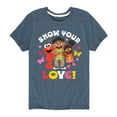 thumbnail image 1 of Sesame Street - Show Your Love - Toddler and Youth Short Sleeve Graphic T-Shirt, 1 of 5