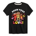 thumbnail image 1 of Sesame Street - Show Your Love - Toddler and Youth Short Sleeve Graphic T-Shirt, 1 of 5