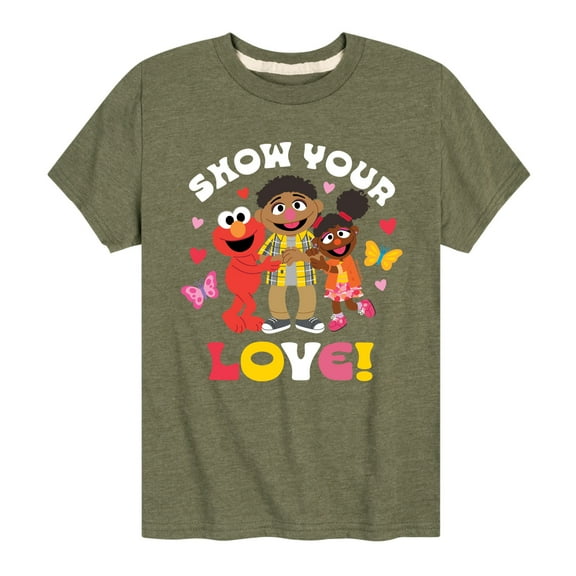Sesame Street - Show Your Love - Toddler and Youth Short Sleeve Graphic T-Shirt