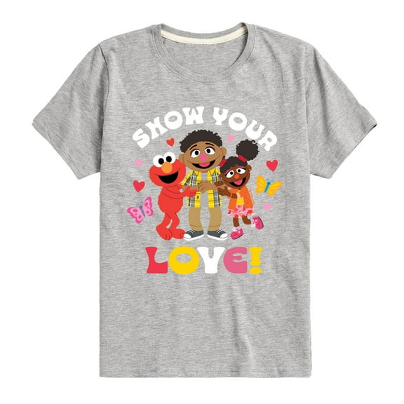 Sesame Street - Show Your Love - Toddler and Youth Short Sleeve Graphic T-Shirt