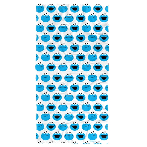 Sesame Street Simple Cookie Pattern Officially Licensed Beach Towel 30' X 60'
