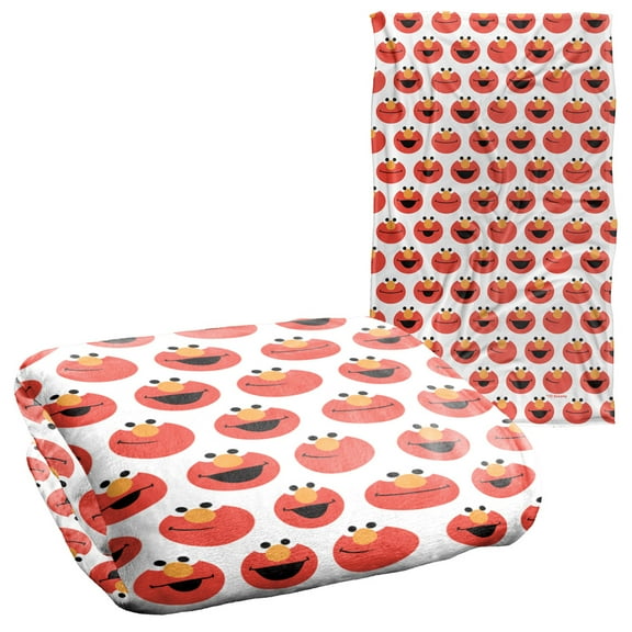 Sesame Street Simple Elmo Pattern Officially Licensed Silky Touch Super Soft Throw Blanket 36" x 58"
