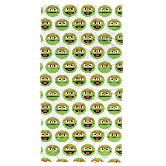 Sesame Street Simple Oscar Pattern Officially Licensed Beach Towel 30' X 60'