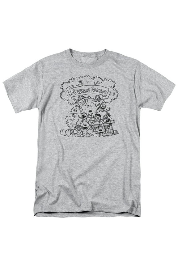 Sesame Street Simple Street Officially Licensed Adult T Shirt