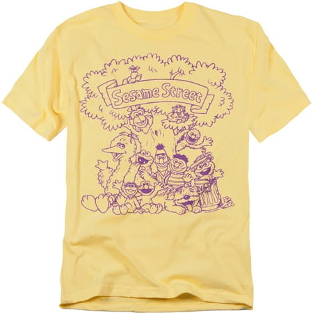 Sesame Street T-Shirt Simple Street Unisex Graphic Tee For Men & Women Banana