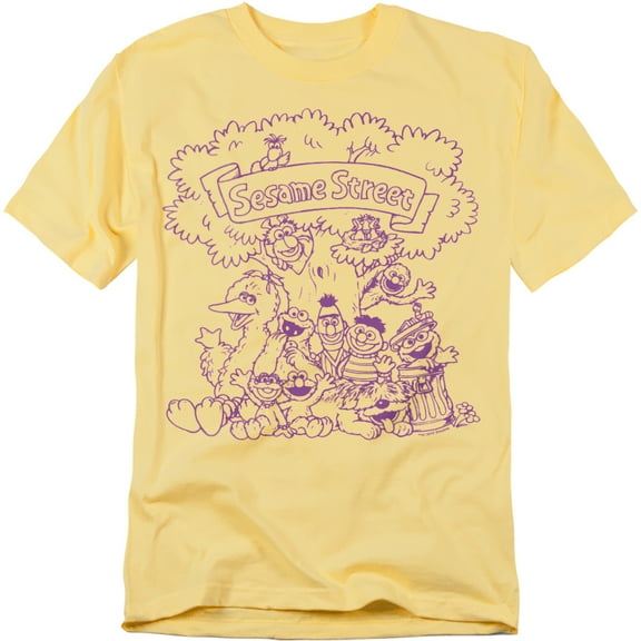 Sesame Street T-Shirt Simple Street Unisex Graphic Tee For Men & Women Banana 