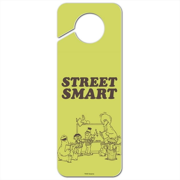 Sesame Street Smart Plastic Door Knob Hanger Sign