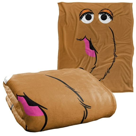 Sesame Street Snuffleupagus Face Officially Licensed Silky Touch Super Soft Throw Blanket 50' x 60'