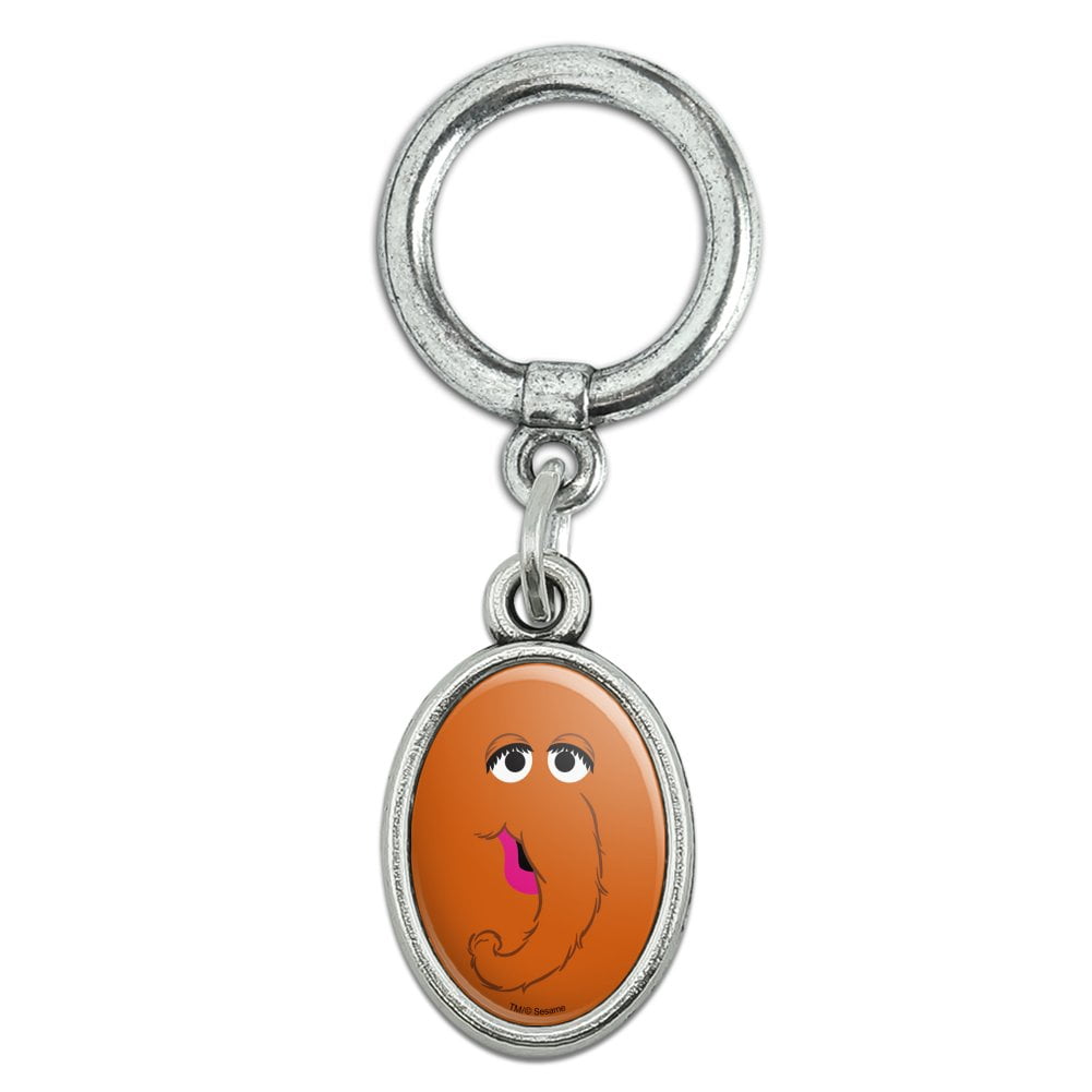 GRAPHICS AND MORE Sesame Street Snuffleupagus Face Shoe Sneaker Shoelace Oval Charm Jewelry